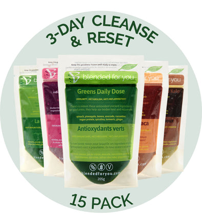 Blended For You: 3 Day Smoothie Cleanse & Reset Plan (15-Pack) Cleanse - collection:Cleanse Plans