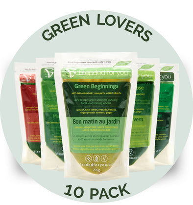 Blended For You: Green Lovers 10-Pack Starters & Combos - collection:Immunity Boosting & Recovery