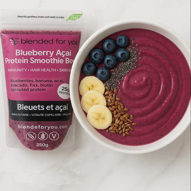 Blueberry Açai Protein Smoothie Bowl