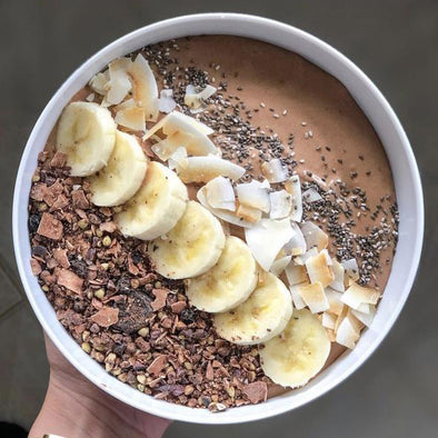 Chocolate Banana Protein Smoothie Bowl