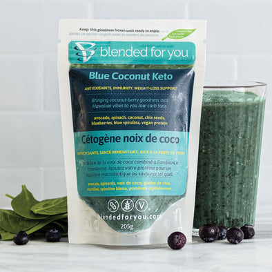 Blended For You: Blue Coconut Keto Smoothie - collection:Easy Greens & Tropical