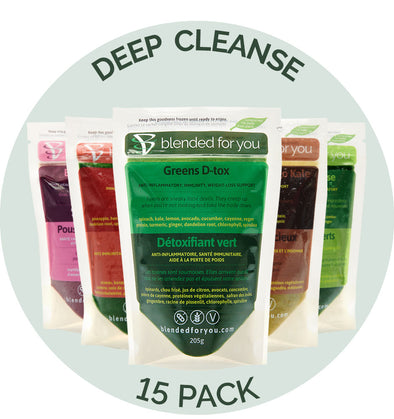 Blended For You Frozen Smoothie Blend - Deep Cleanse 15 Pack