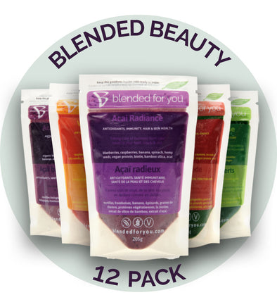 Blended For You Frozen Smoothie Blends - Blended Beauty Combo 12 Pack