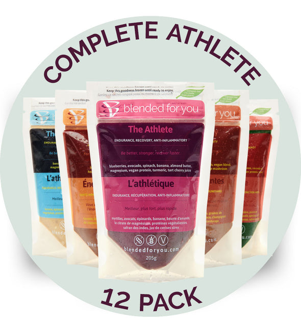 Blended For You Frozen Smoothie Blends - Complete Athlete Combo 12 Pack